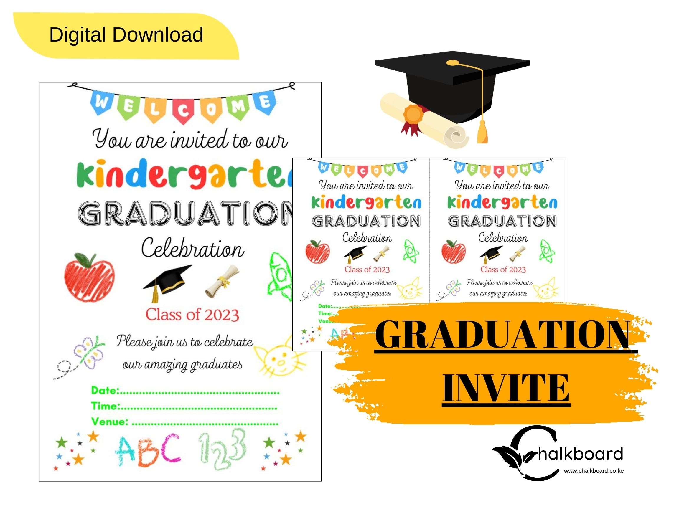 Preschool Graduation Invitation Printable