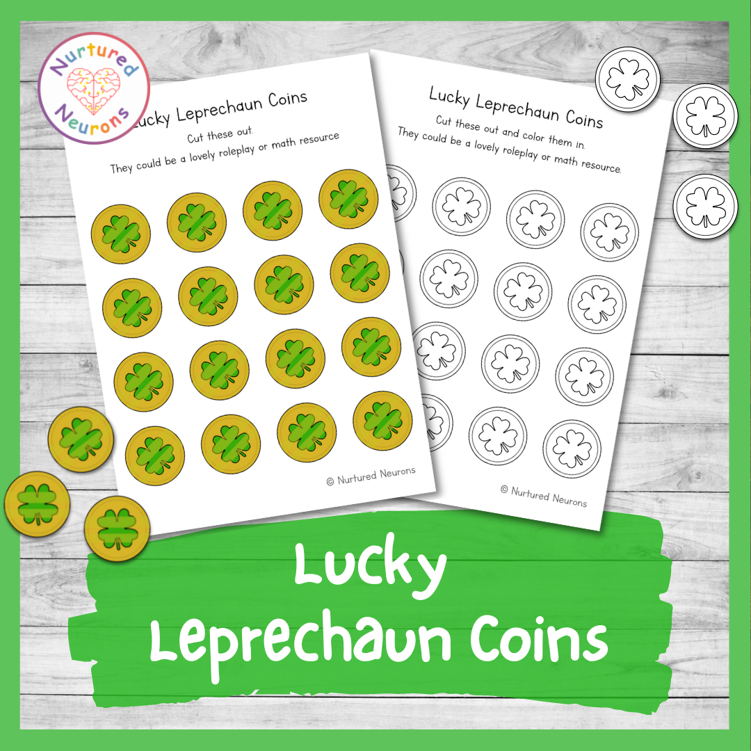 Printable Leprechaun Coins St Patrick s Day Dramatic Play Or 