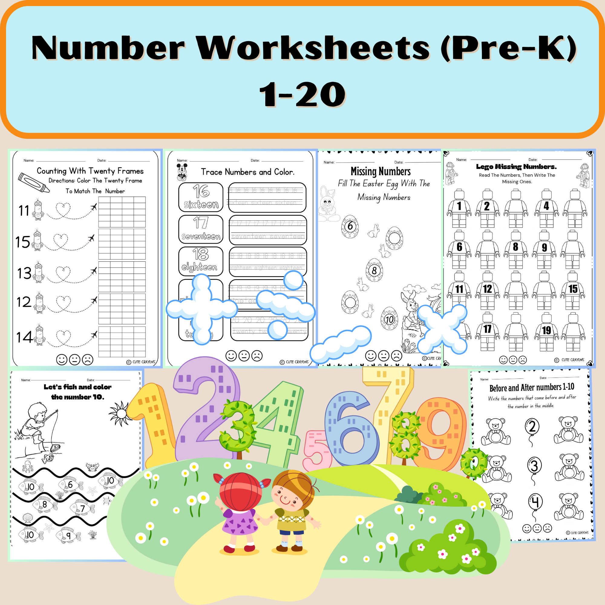 Printable Kindergarten Numbers Worksheets