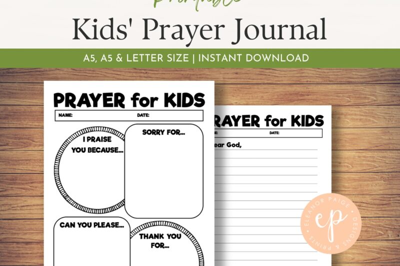 Free Printable Prayer Worksheets
