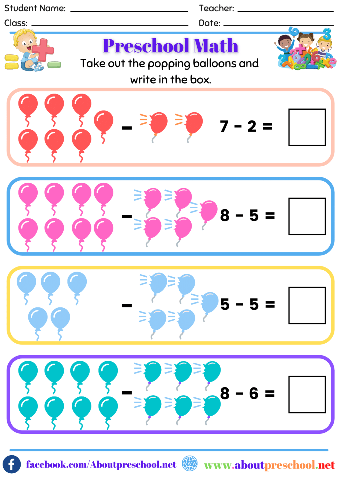 Printable Preschool Math