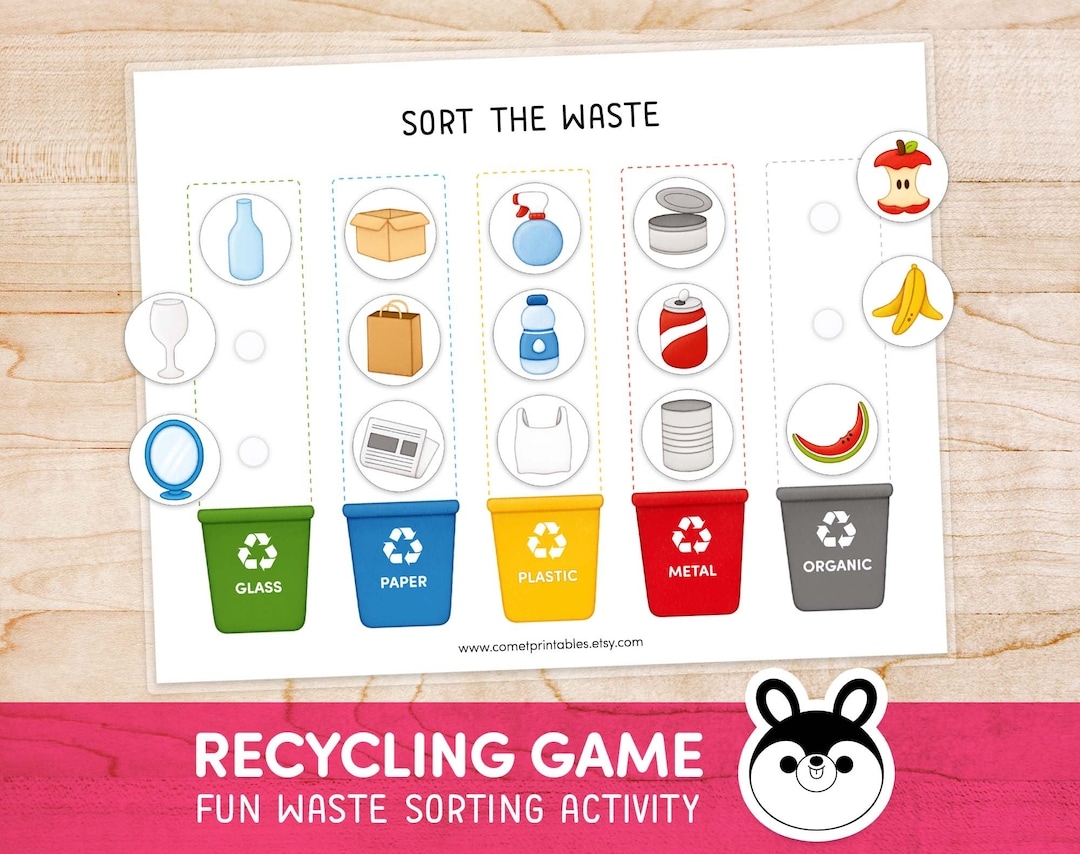 Printable Recycling Sorting Game Printable Recycling Sorting Game