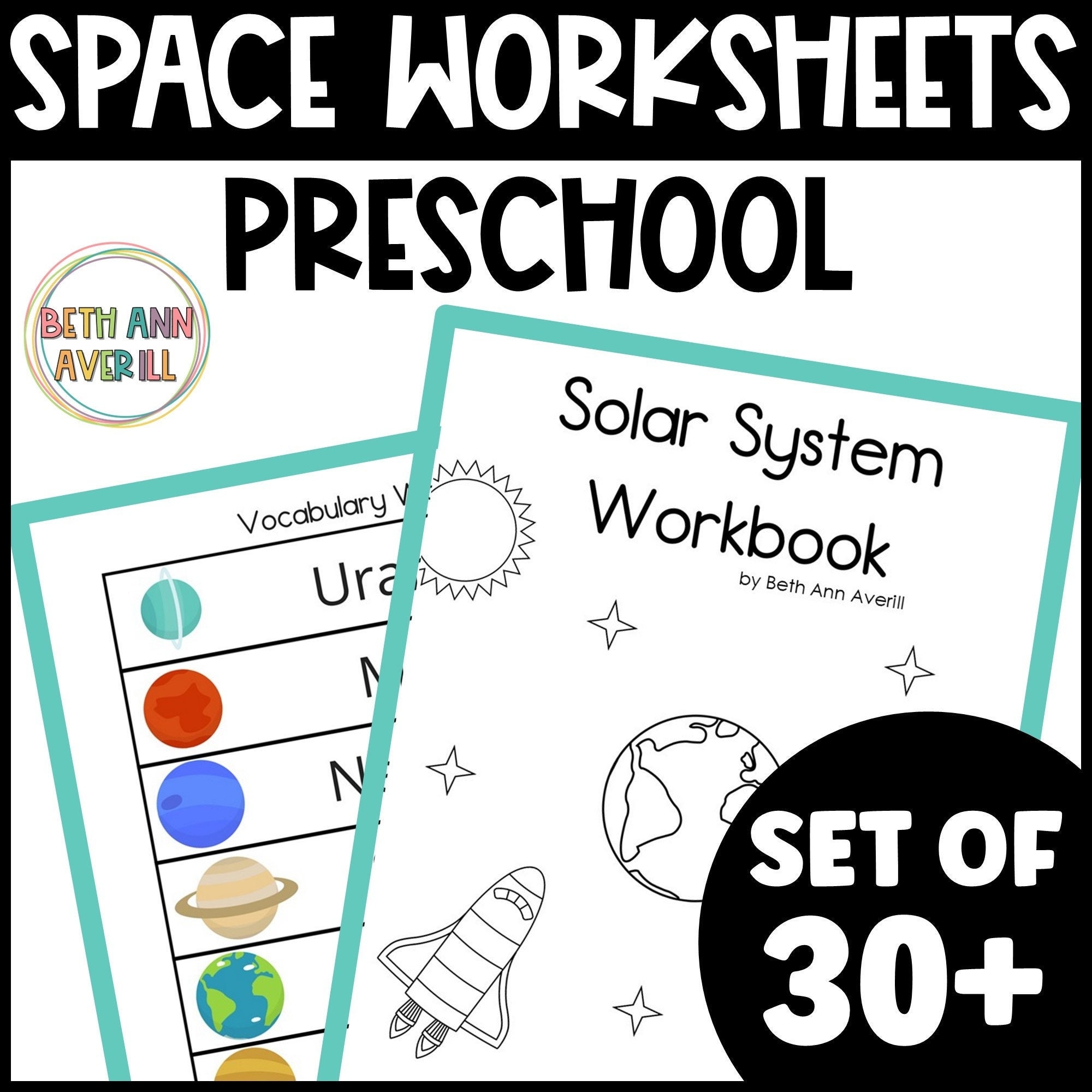 Space Themed Math Worksheets For Kindergarten