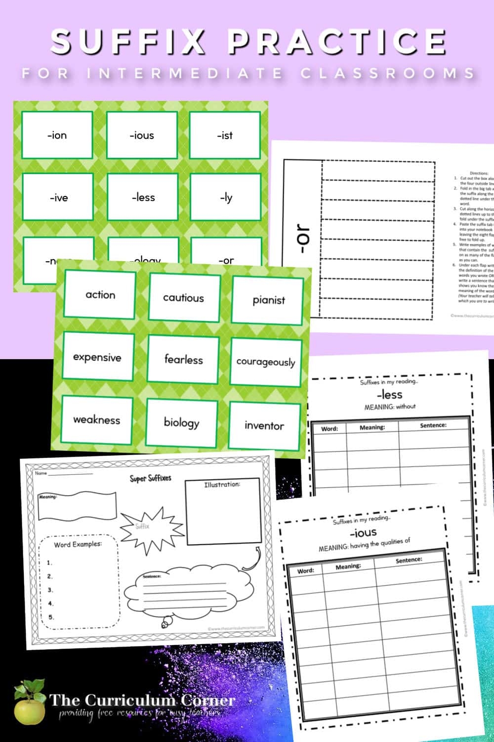 Printable Suffix Practice Collection The Curriculum Corner 4 5 6 Printable Suffix Practice Collection The Curriculum Corner 4 5 6