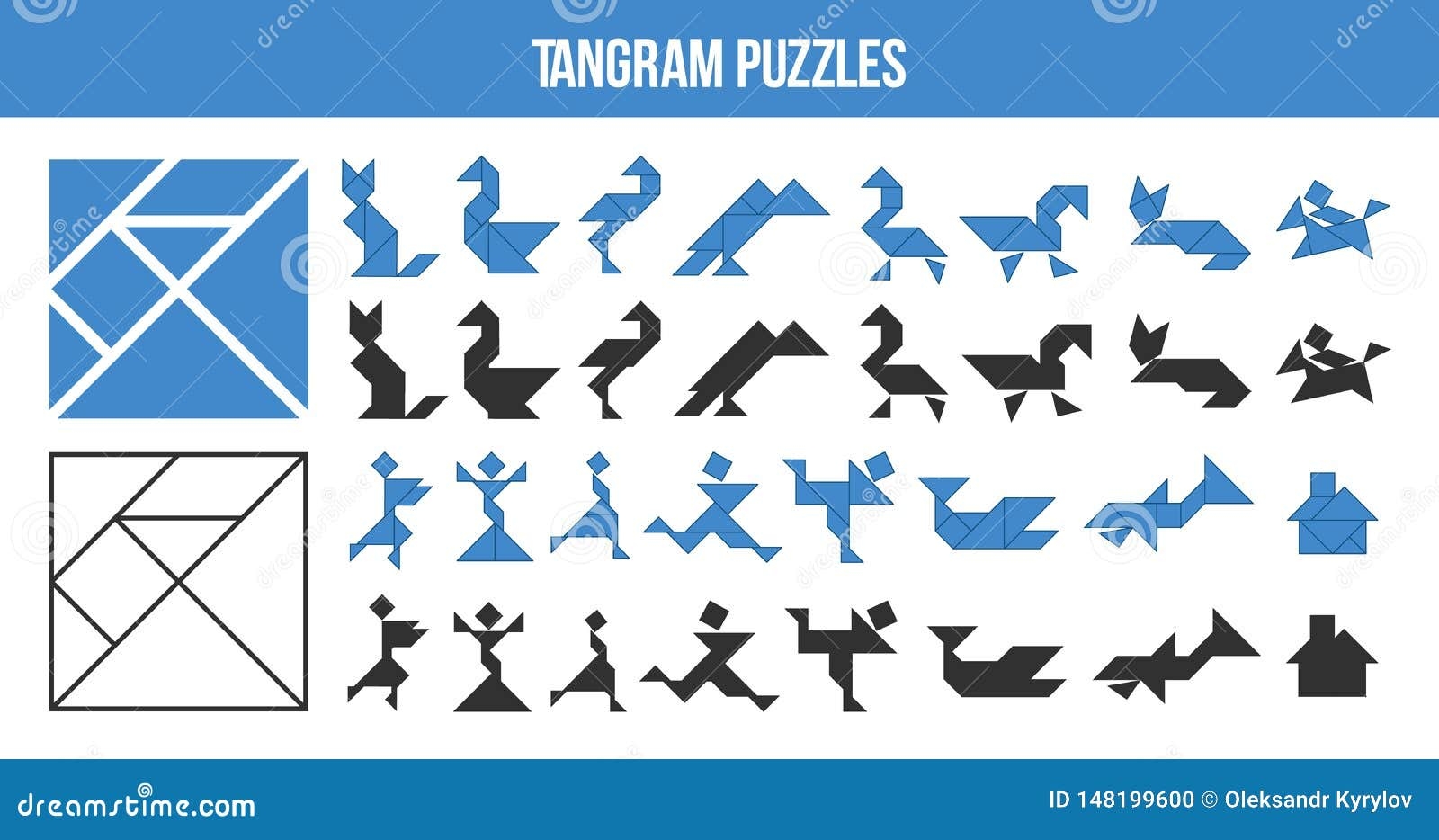 Printable Tangram Patterns For Preschoolers