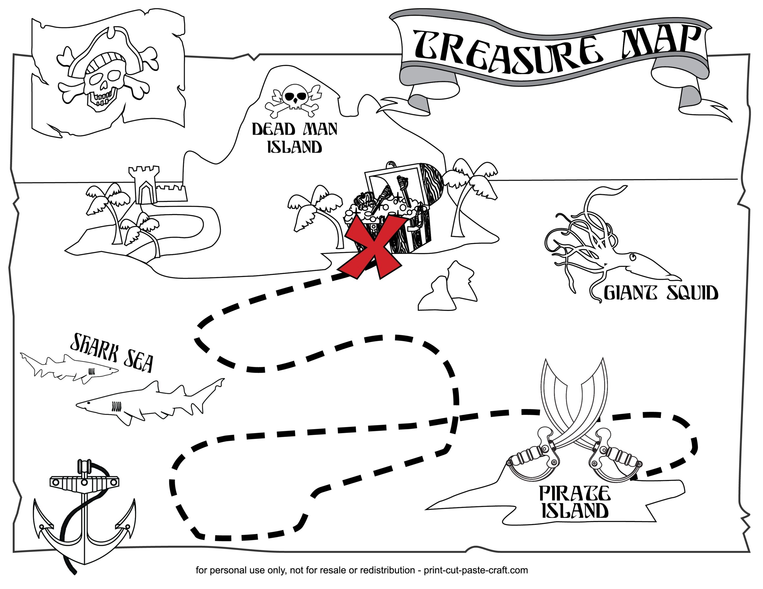 Printable Treasure Maps For Preschoolers