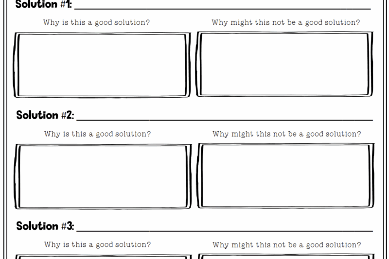 Free Printable Problem Solving Worksheets