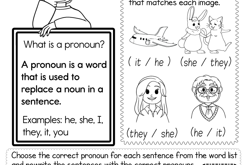 Free Printable Worksheets Nouns And Pronouns