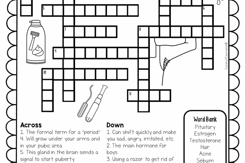 Free Printable Worksheets On Puberty