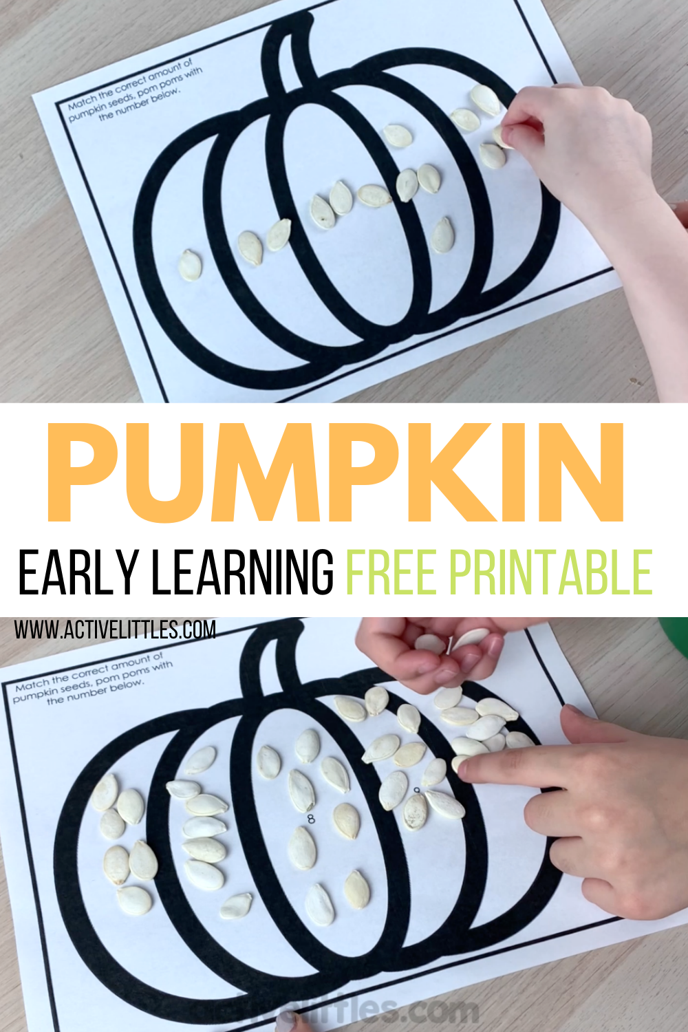 Pumpkin Early Learning Free Printable Active Littles