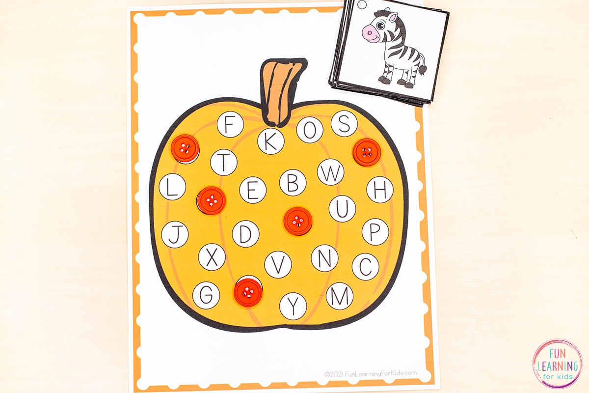 Preschool Activity Pages Printable Pumpki