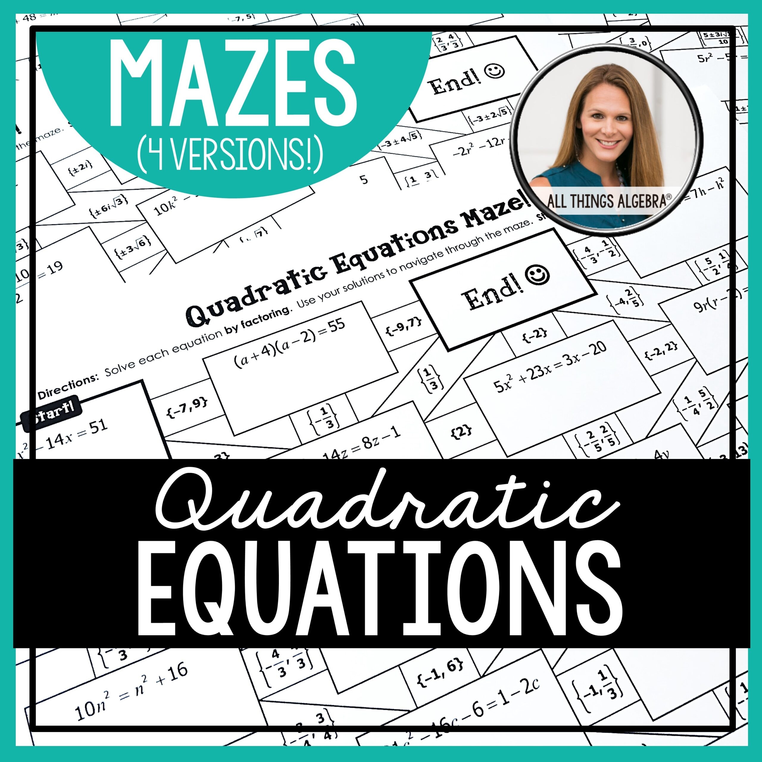 Quadratic Equation Mazes Rational Irrational U0026 Complex Solutions 