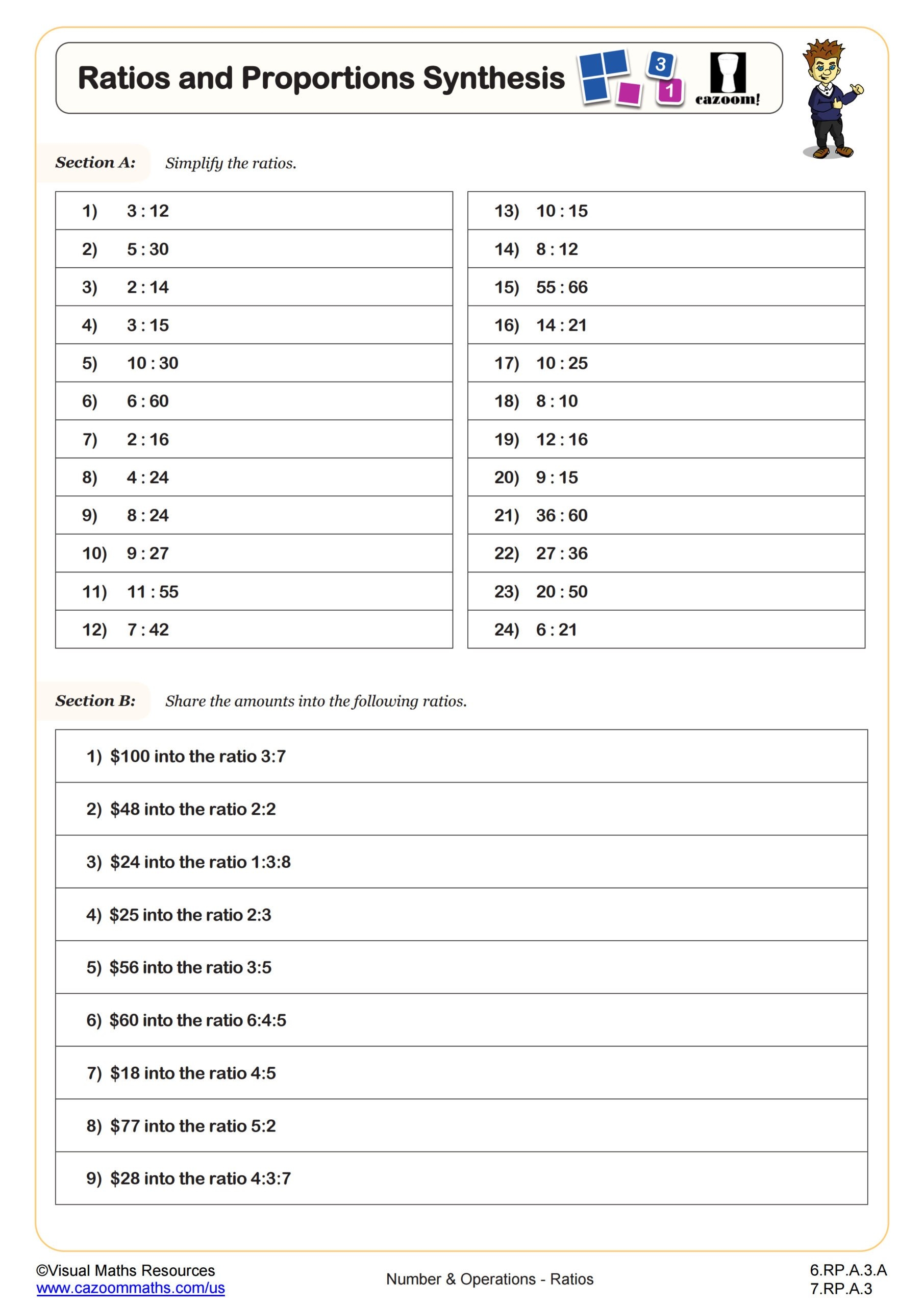 Ratios And Proportions Synthesis Worksheet Fun And Engaging 6th Grade PDF Worksheets Ratios And Proportions Synthesis Worksheet Fun And Engaging 6th Grade PDF Worksheets