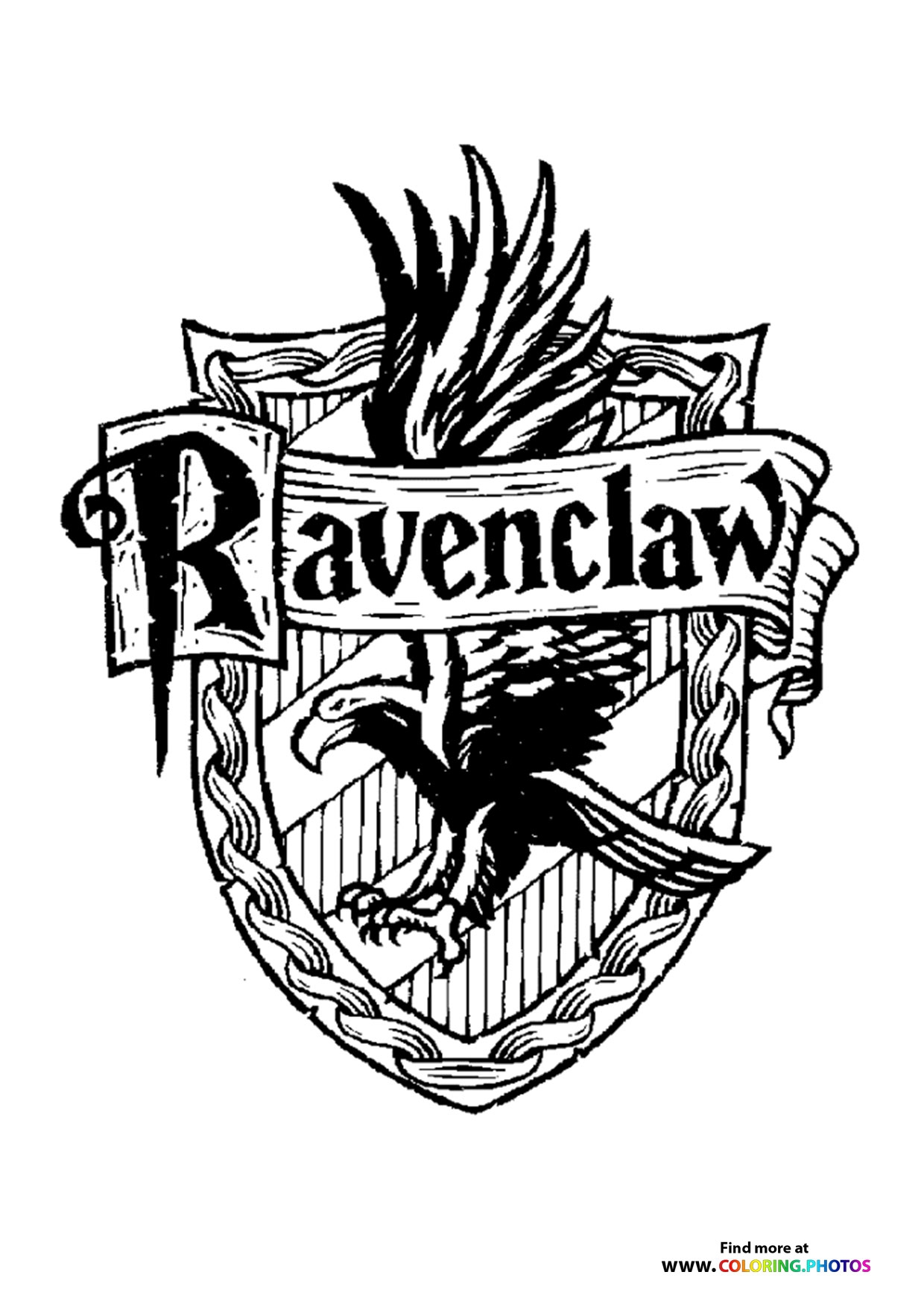Ravenclaw Crest Coloring Pages For Kids