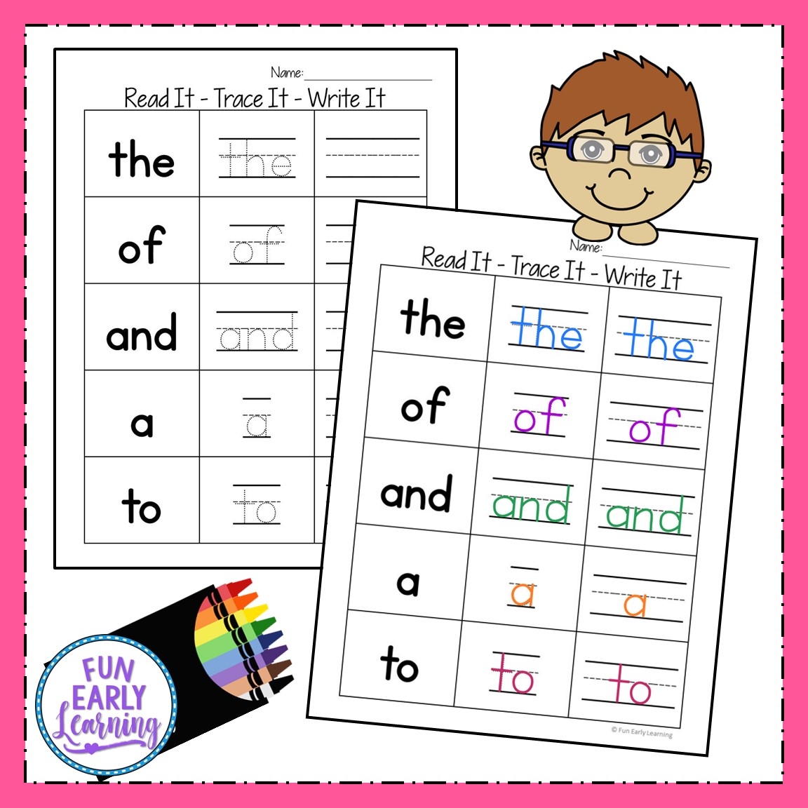 Kindergarten Sight Words Activities Worksheets