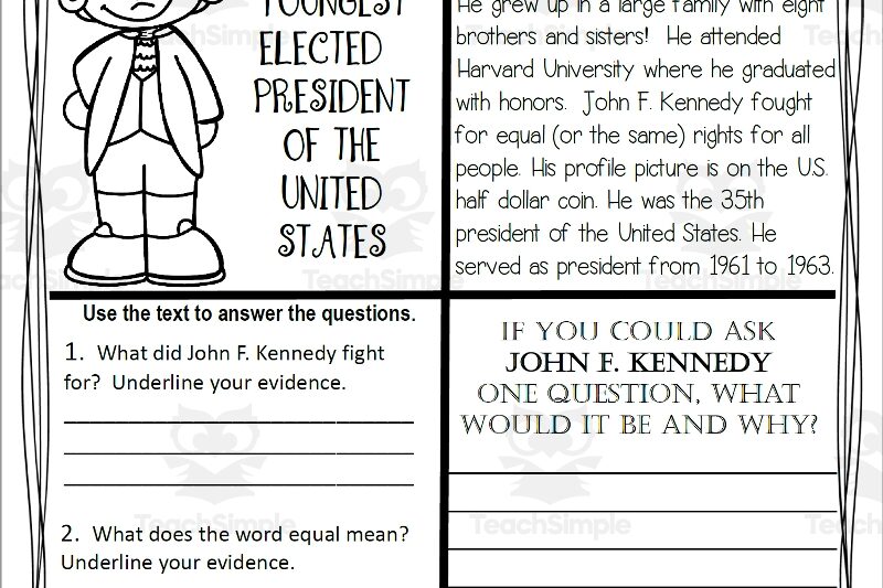 Jfk Reading Comprehension Worksheets