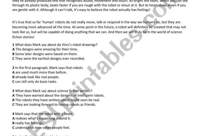 Reading Comprehension Worksheets Level B1