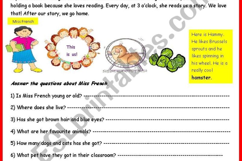 Teacher Worksheets Reading Comprehension