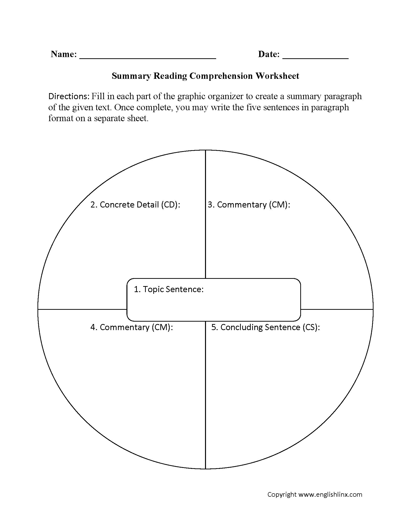 Reading Comprehension Analysis Worksheets