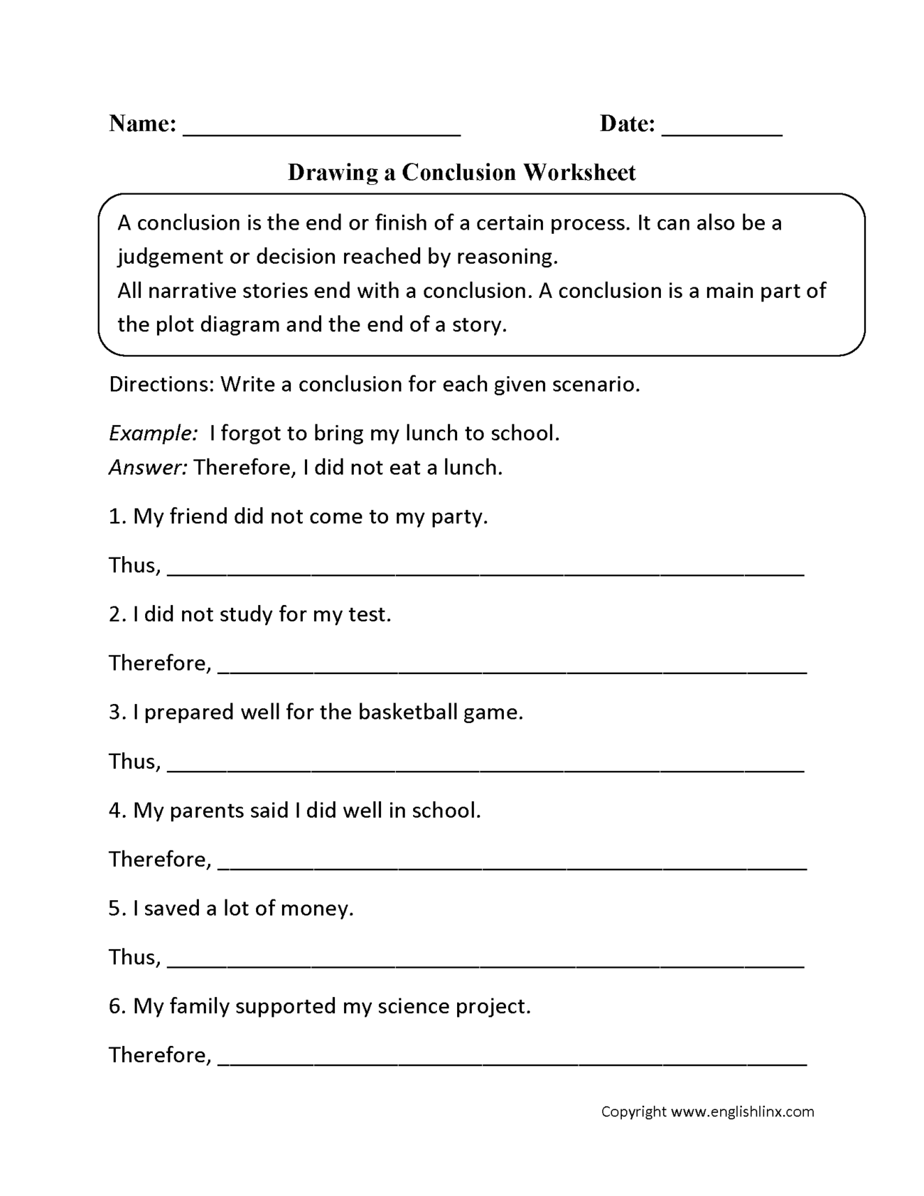 Reading Worksheets Drawing Conclusions Worksheets
