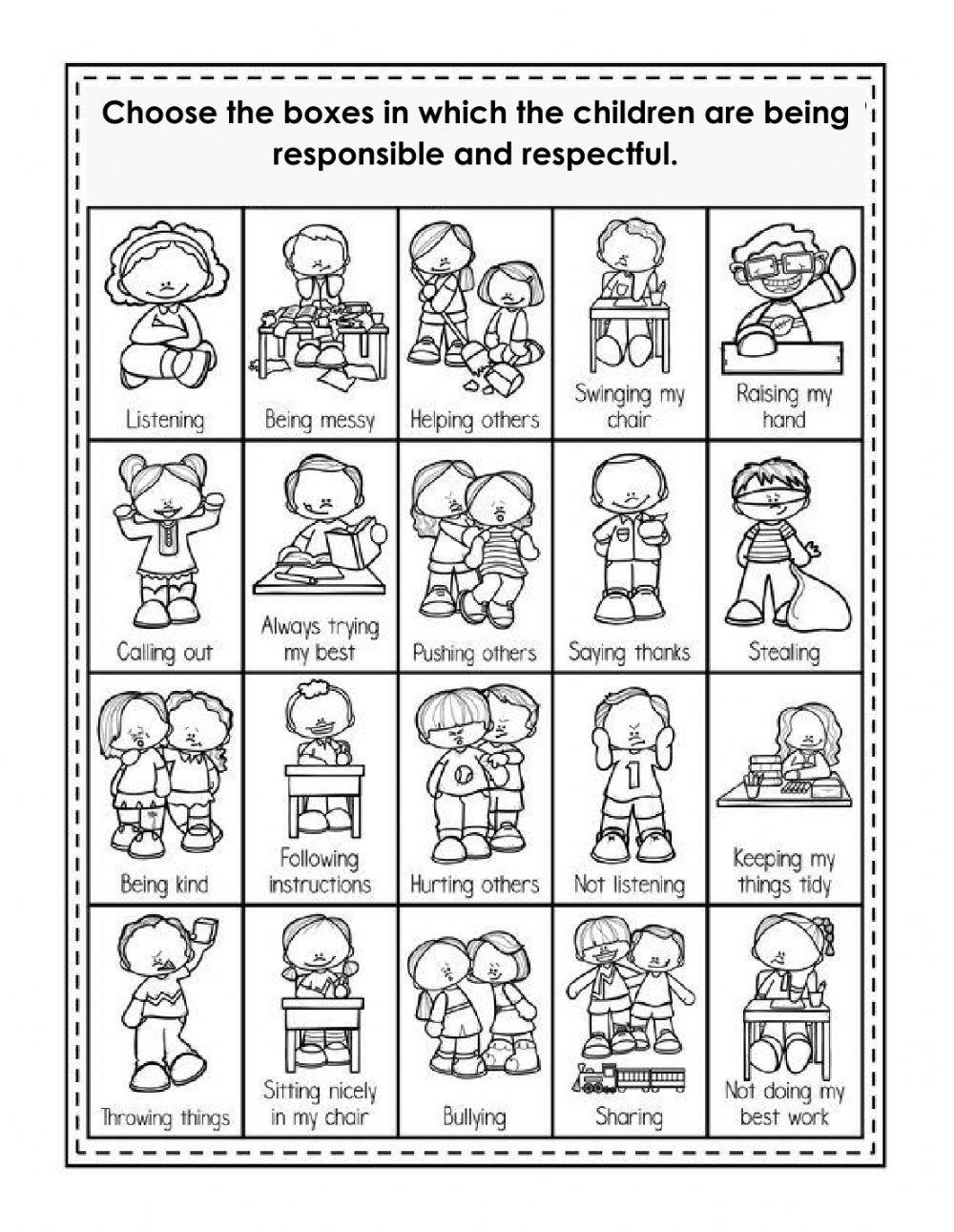 Respect Worksheet Set Of 12 Made By Teachers Worksheets Library
