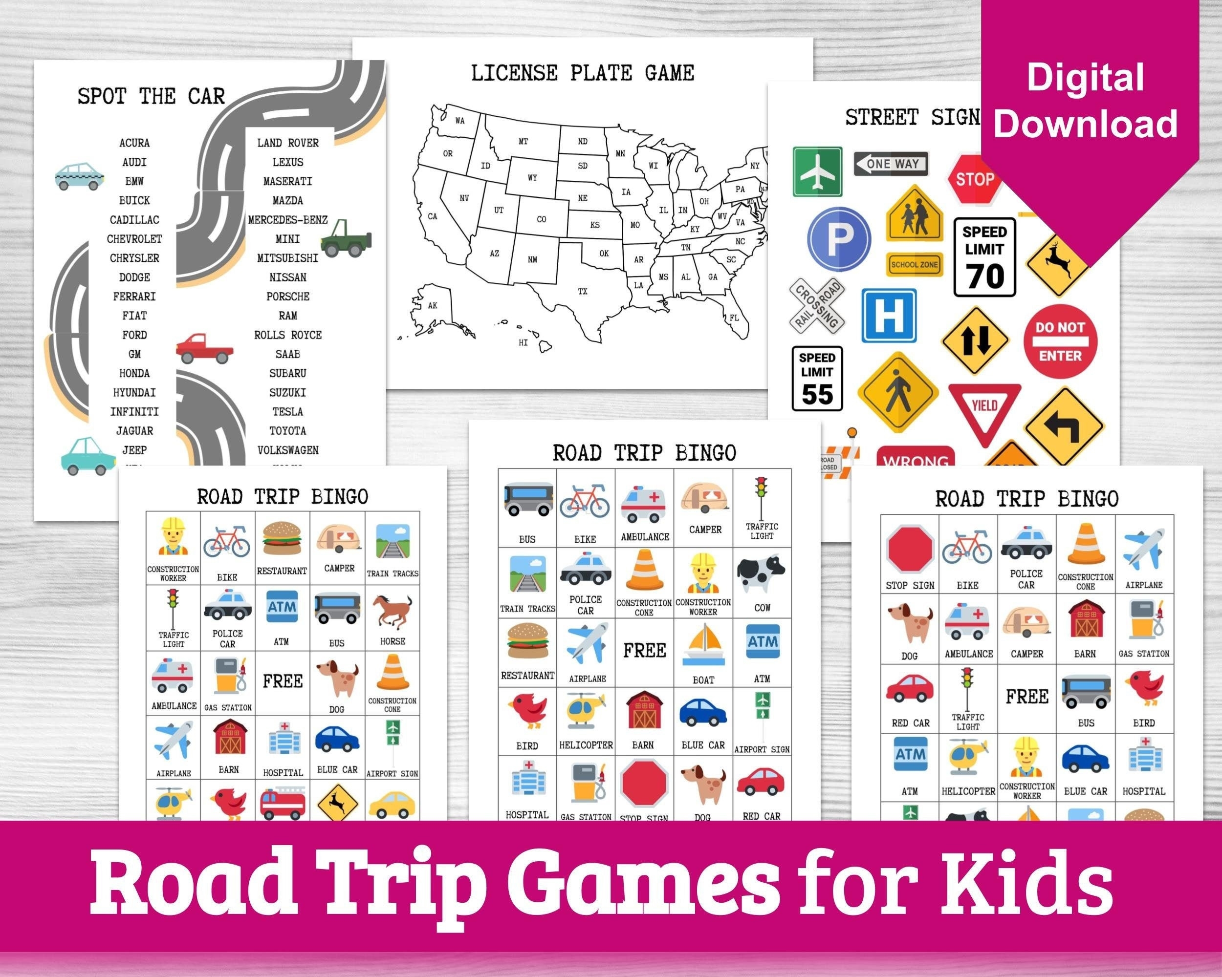 Printable Road Trip Games For Preschoolers