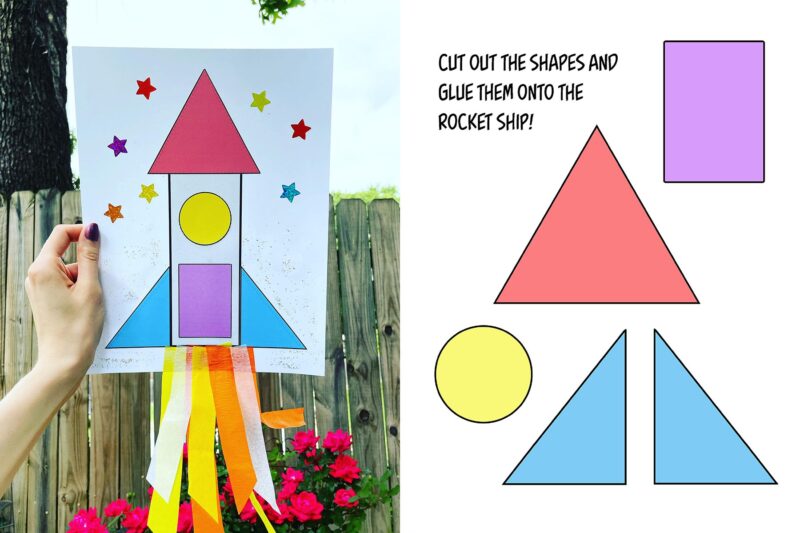 Rocket Ship Printable Template Preschool