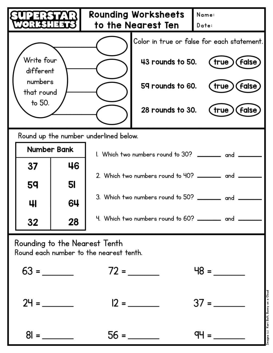 Round Off Math Worksheets