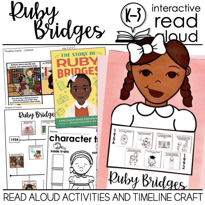 Ruby Bridges Craft Interactive Read Aloud Black History Women s History Made By Teachers