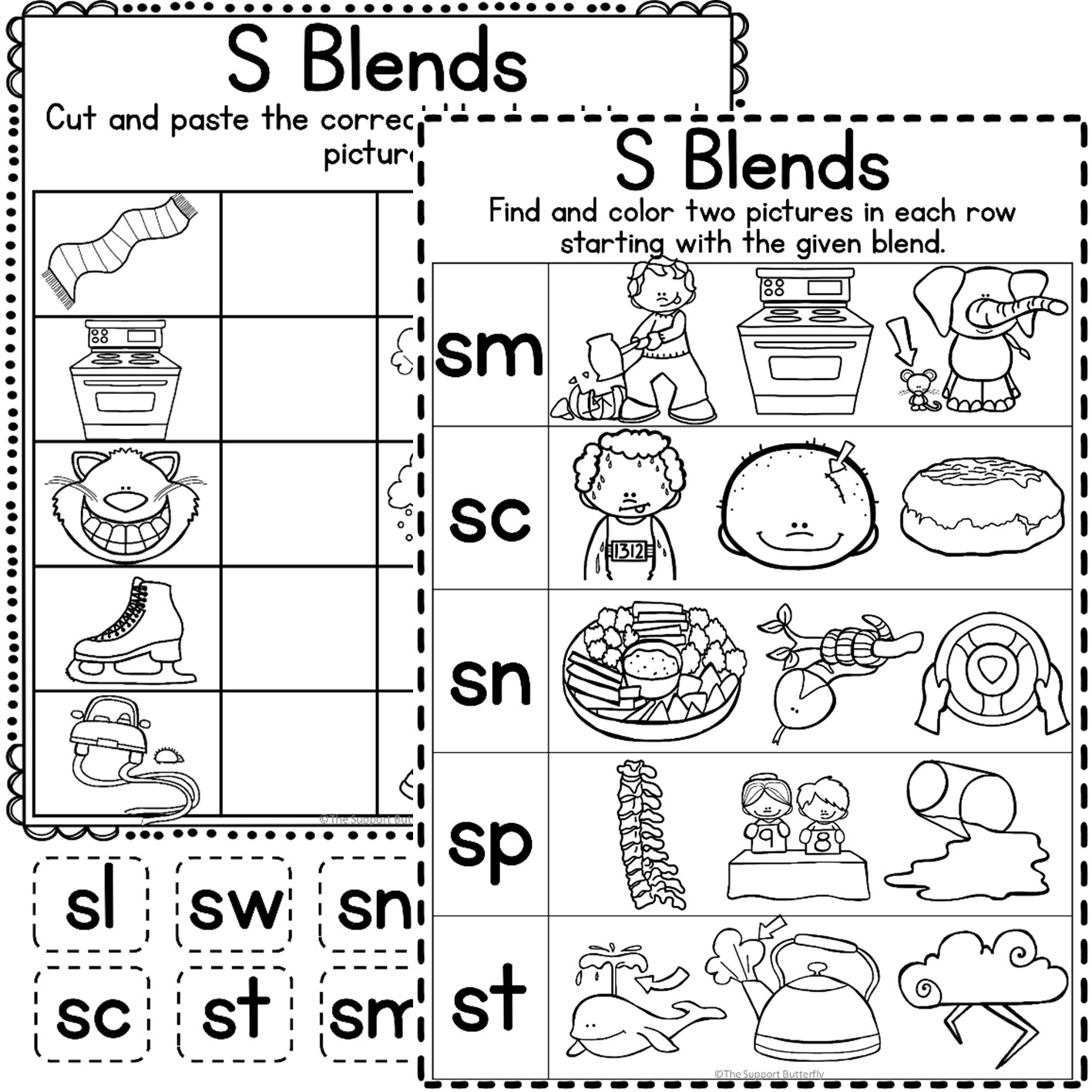 S Blends Activities And Worksheets