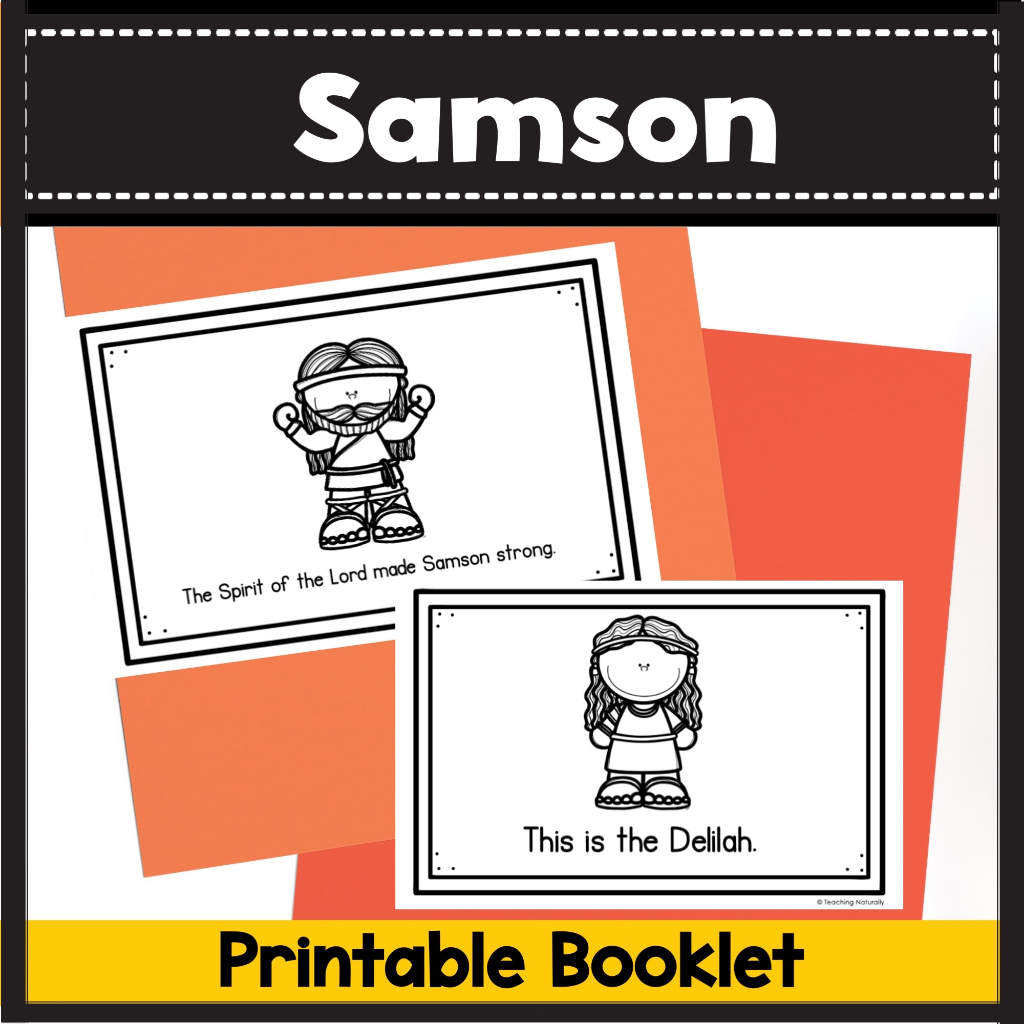 Samson Bible Lesson With Visuals U0026 Activities For Preschool And 