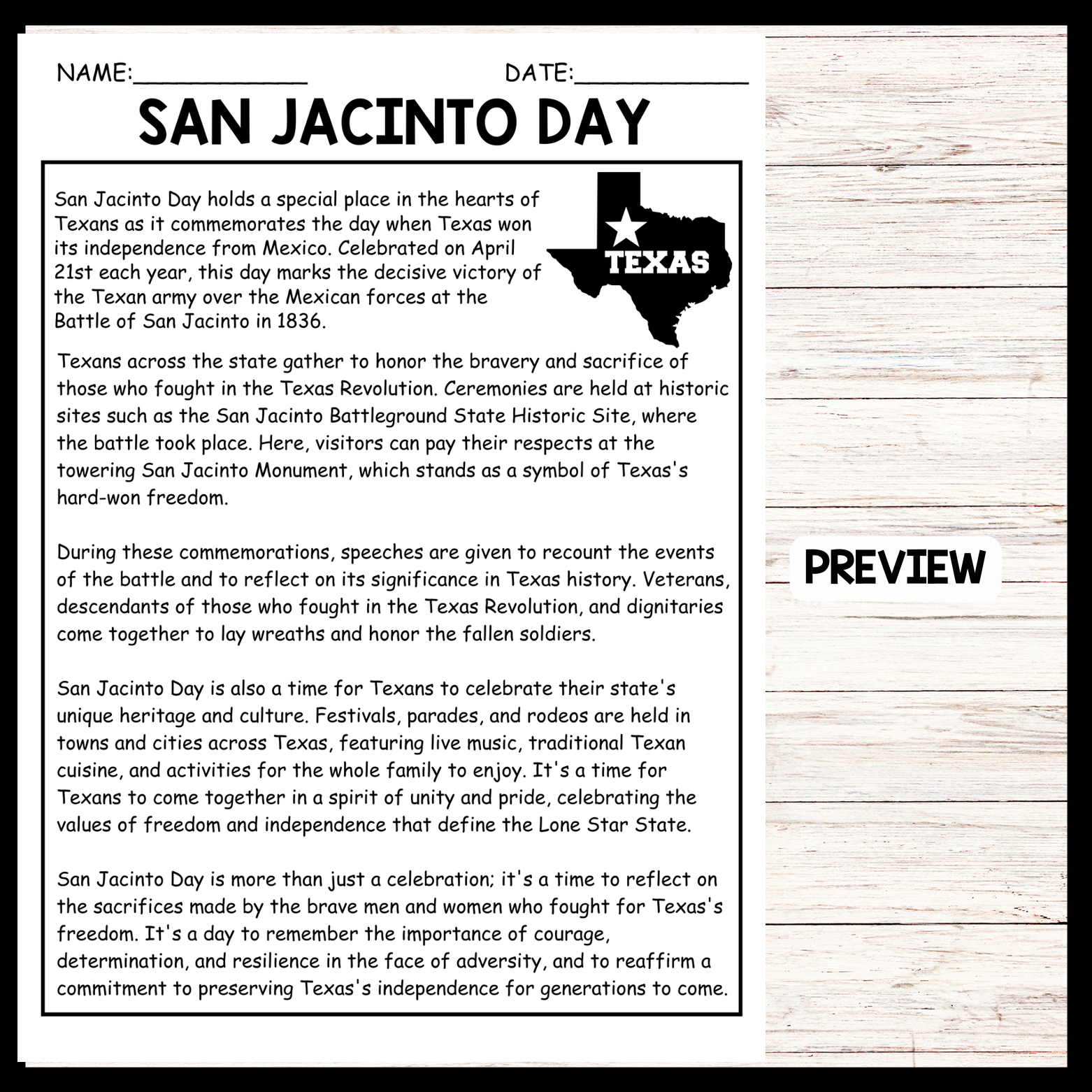SAN JACINTO DAY