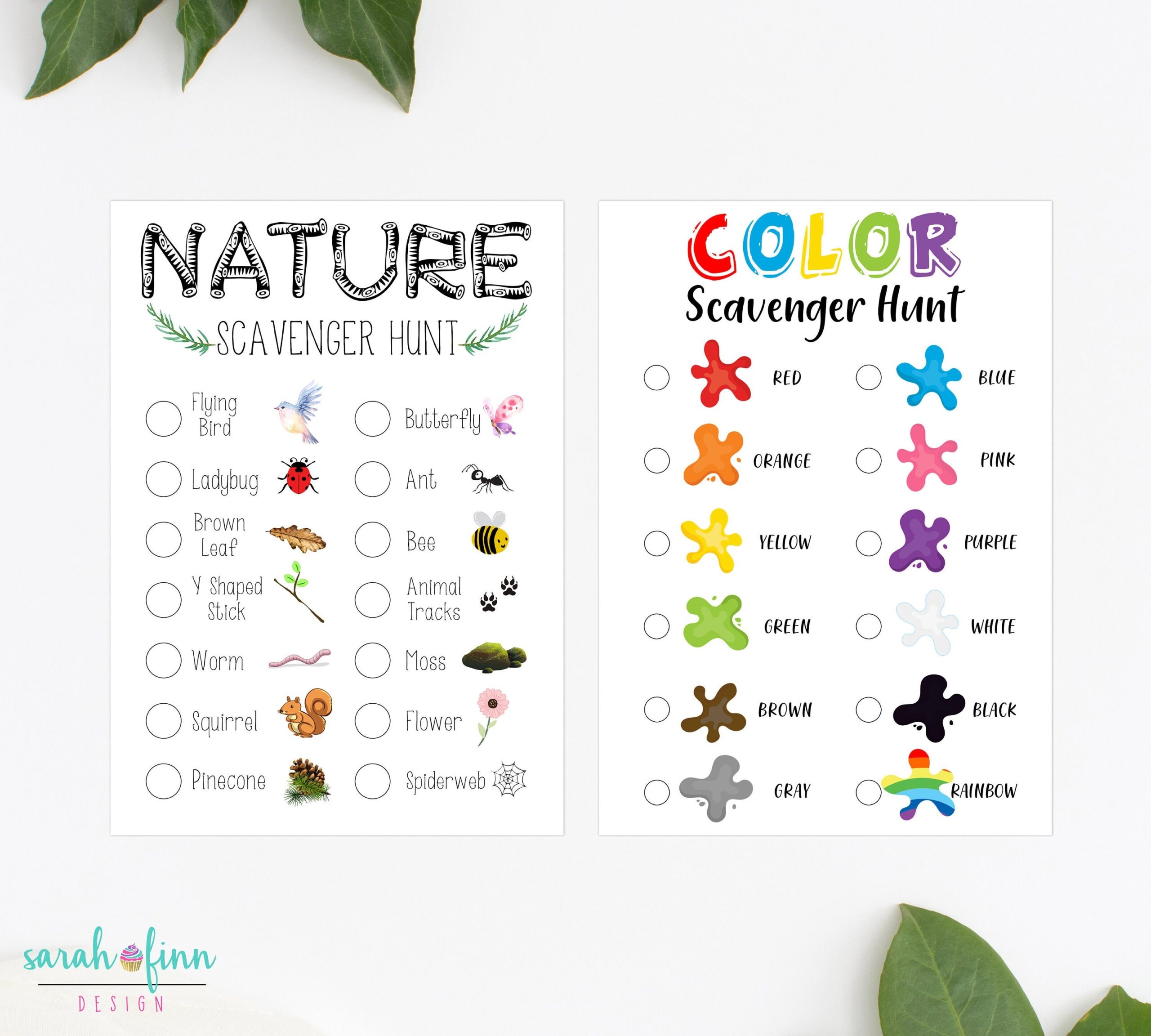 Scavenger Indoor And Outdoor Hunt Nature Scavenger Hunt Printable 