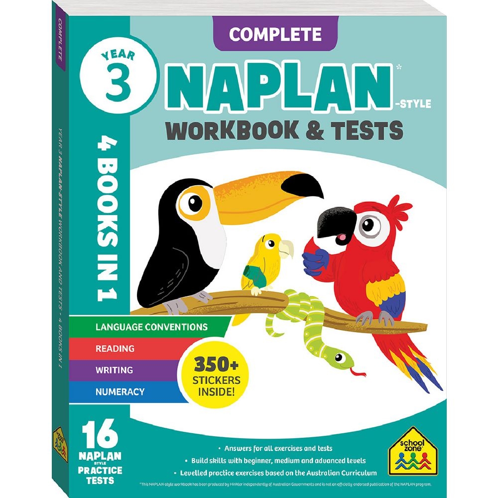 School Zone NAPLAN style Workbook U0026 Tests Year 3 Officeworks
