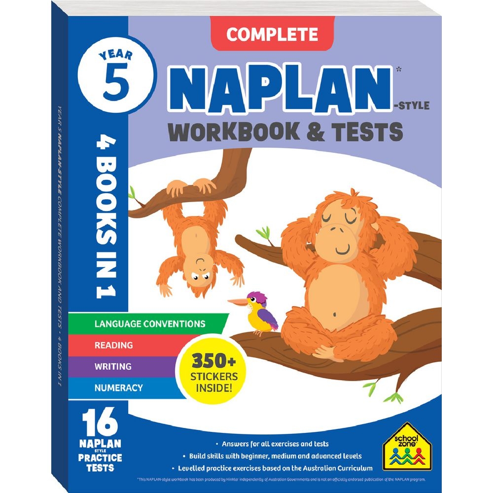 School Zone NAPLAN style Workbook U0026 Tests Year 5 Officeworks