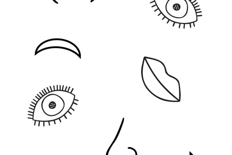 Printable Face Parts For Preschool Art