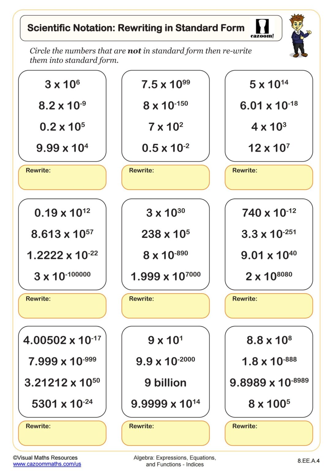 Scientific Notation Worksheet Free Printable - Worksheets Template Free