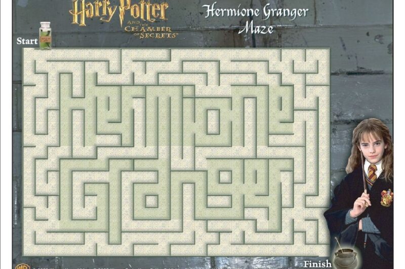 Harry Potter Maze Worksheet
