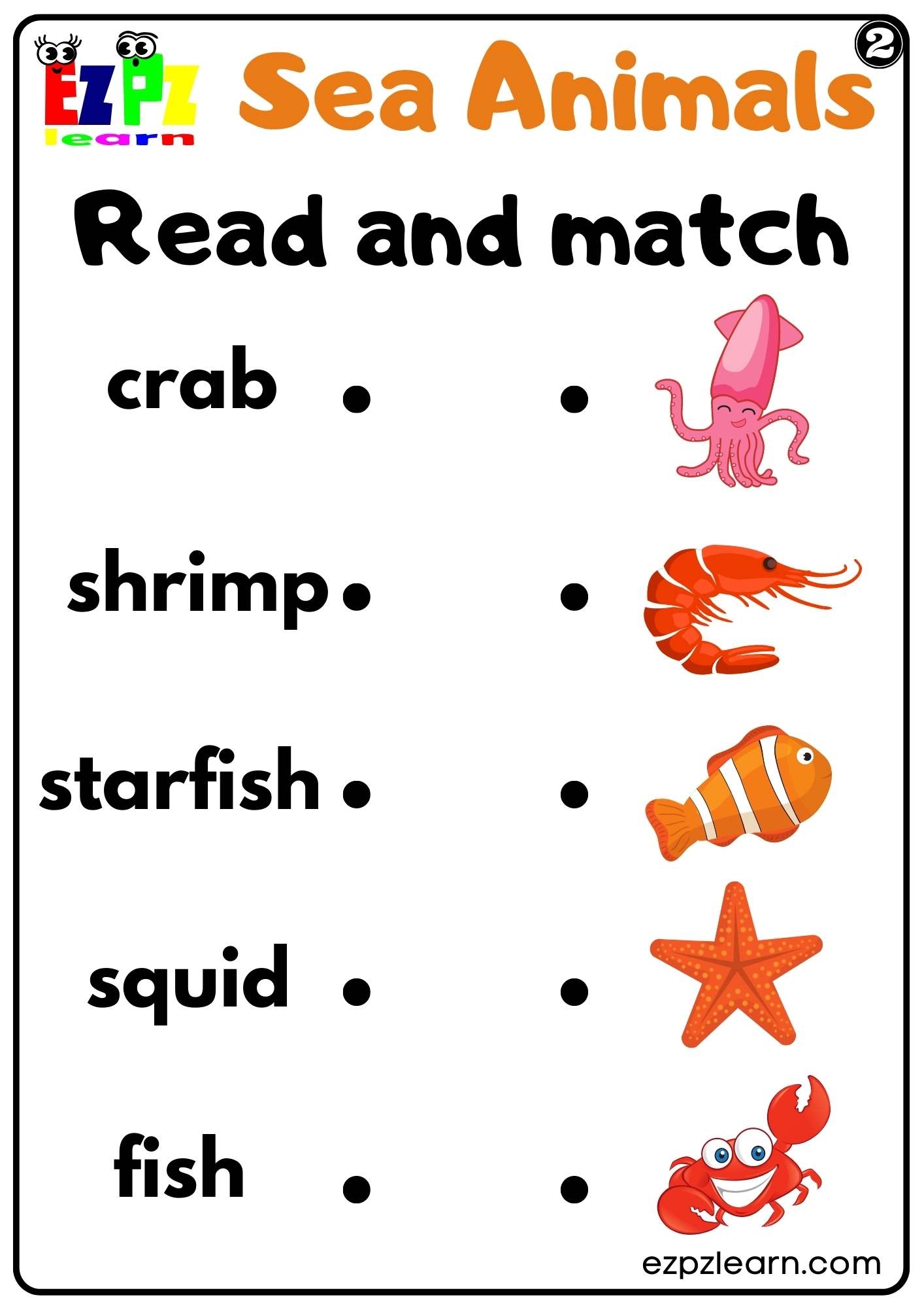 Free Printable Sea Animals Worksheets