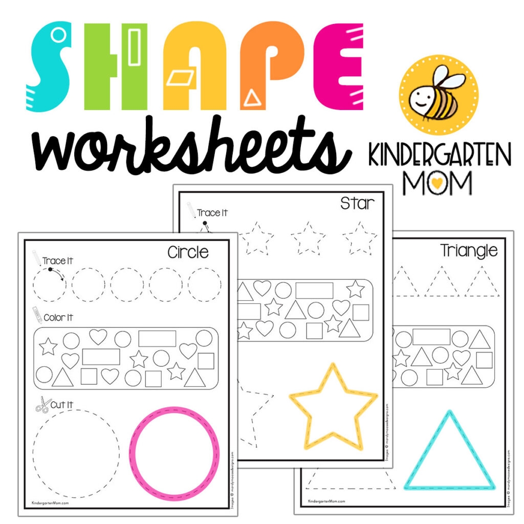 Shape Worksheets Kindergarten Mom Shape Worksheets Kindergarten Mom