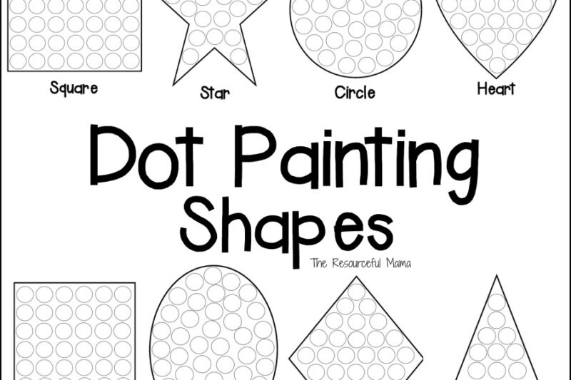 Preschool Dot Paint Printables