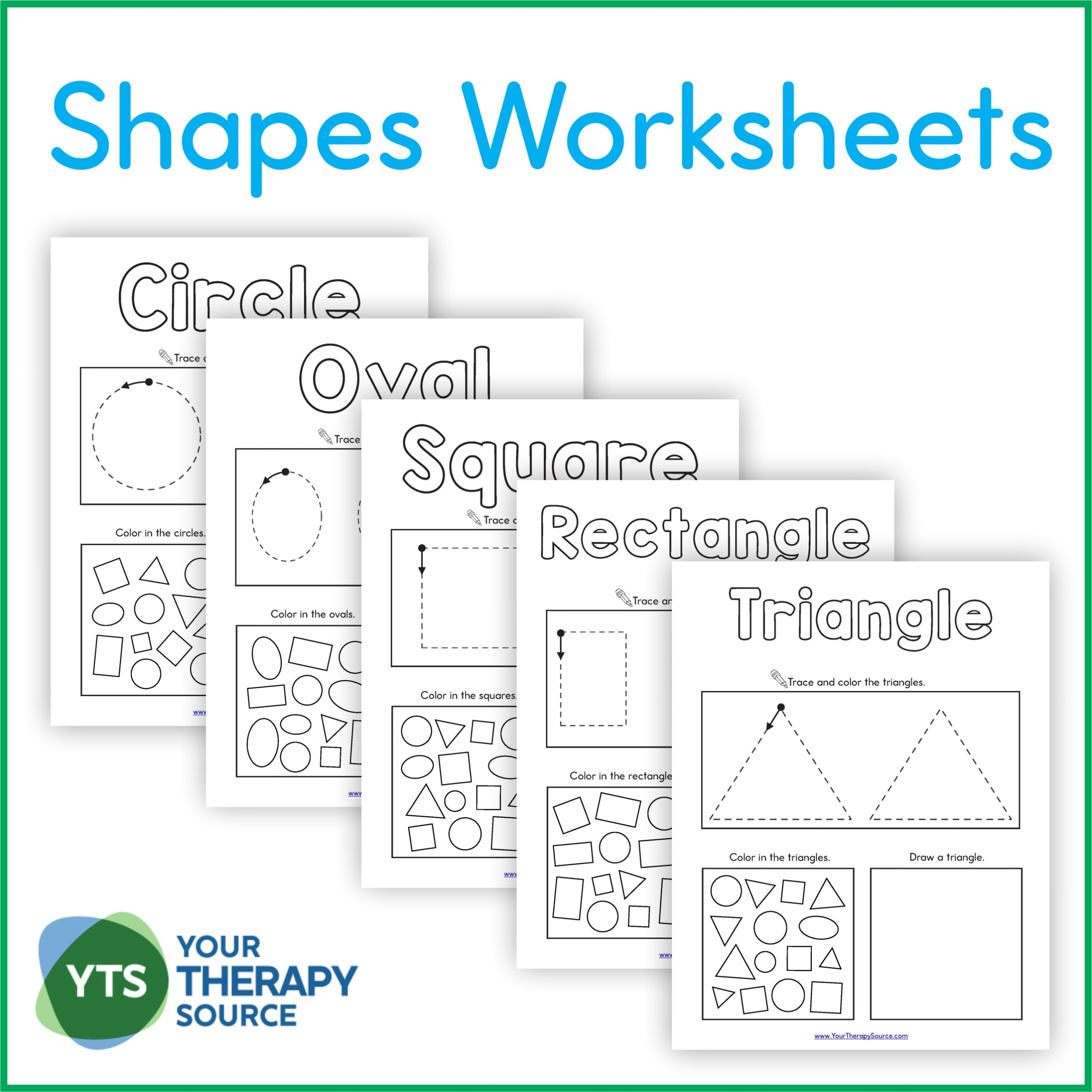 Preschool Spring Shapes Printables