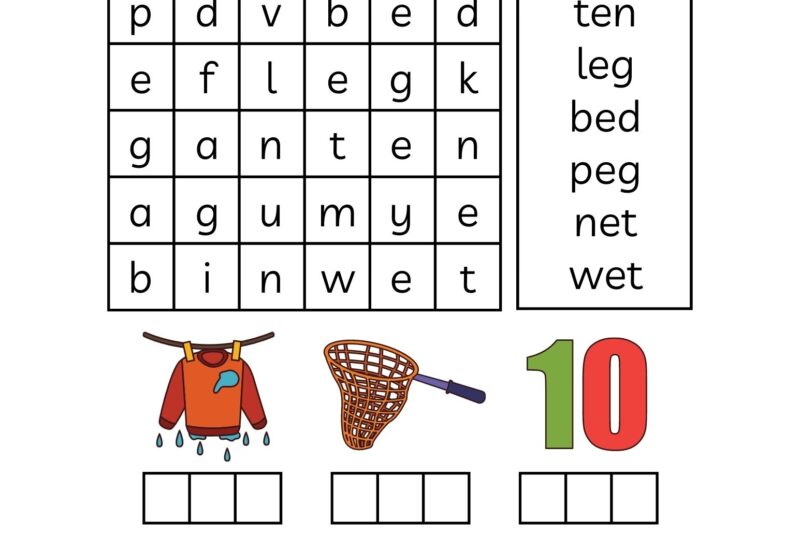 Free Printable Short E Worksheets Pdf