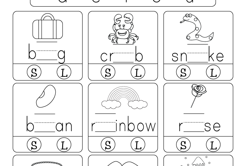 Short Vowel Worksheet Free Printable