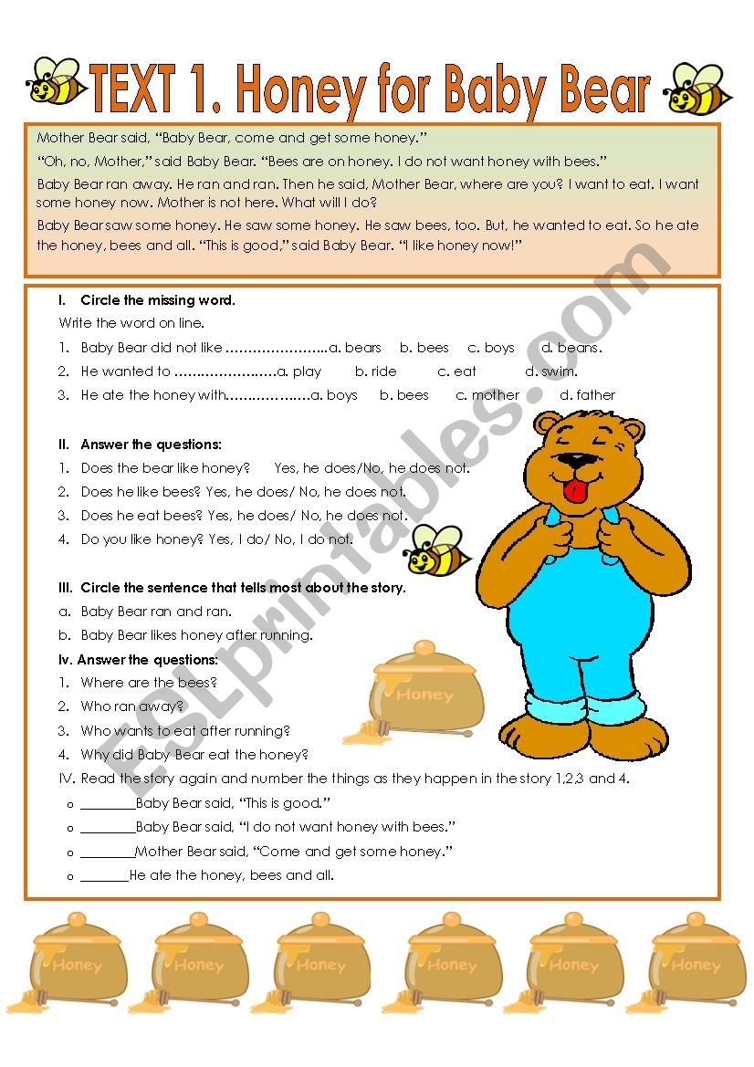 Worksheet Short Story Reading Comprehension