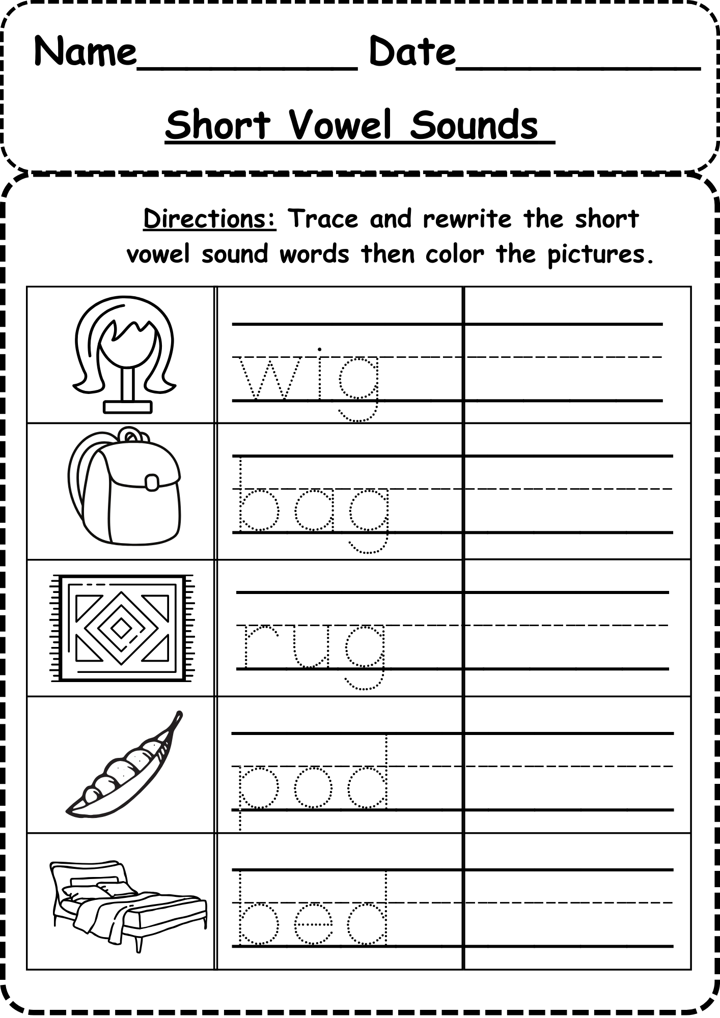 Free Printable Short U Worksheets Pdf