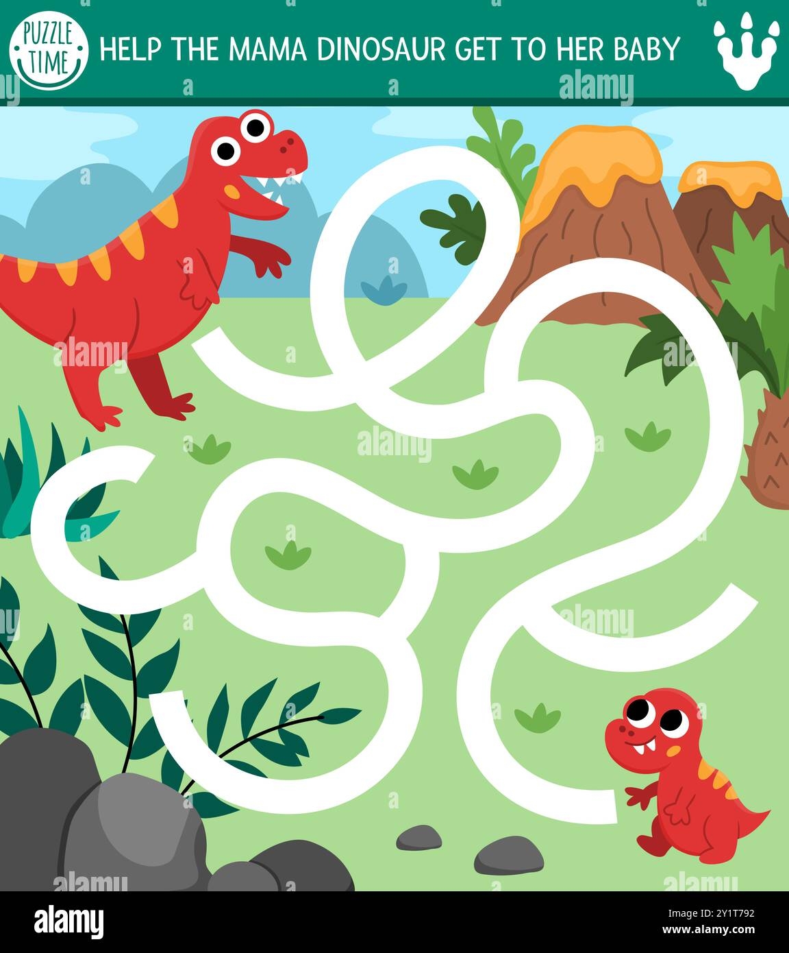 Preschool Dinosaur Puzzle Printable