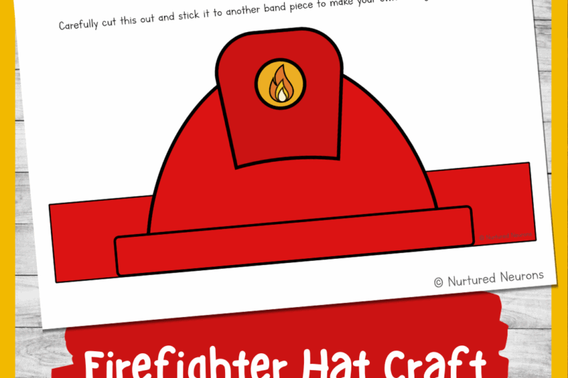 Printable Preschool Firefighter Hat