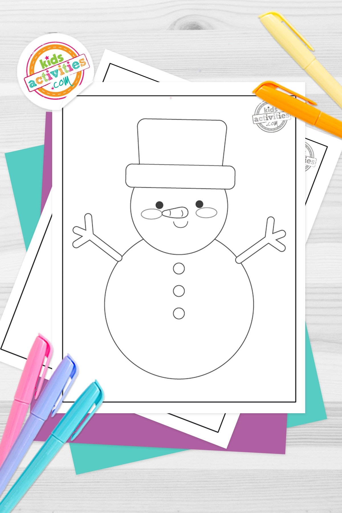Printable Preschool Snowman Template