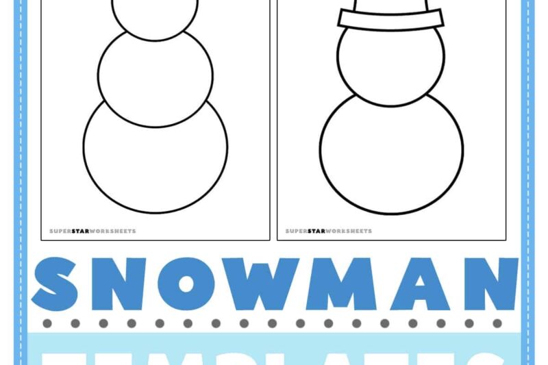 Printable Preschool Snowman Template